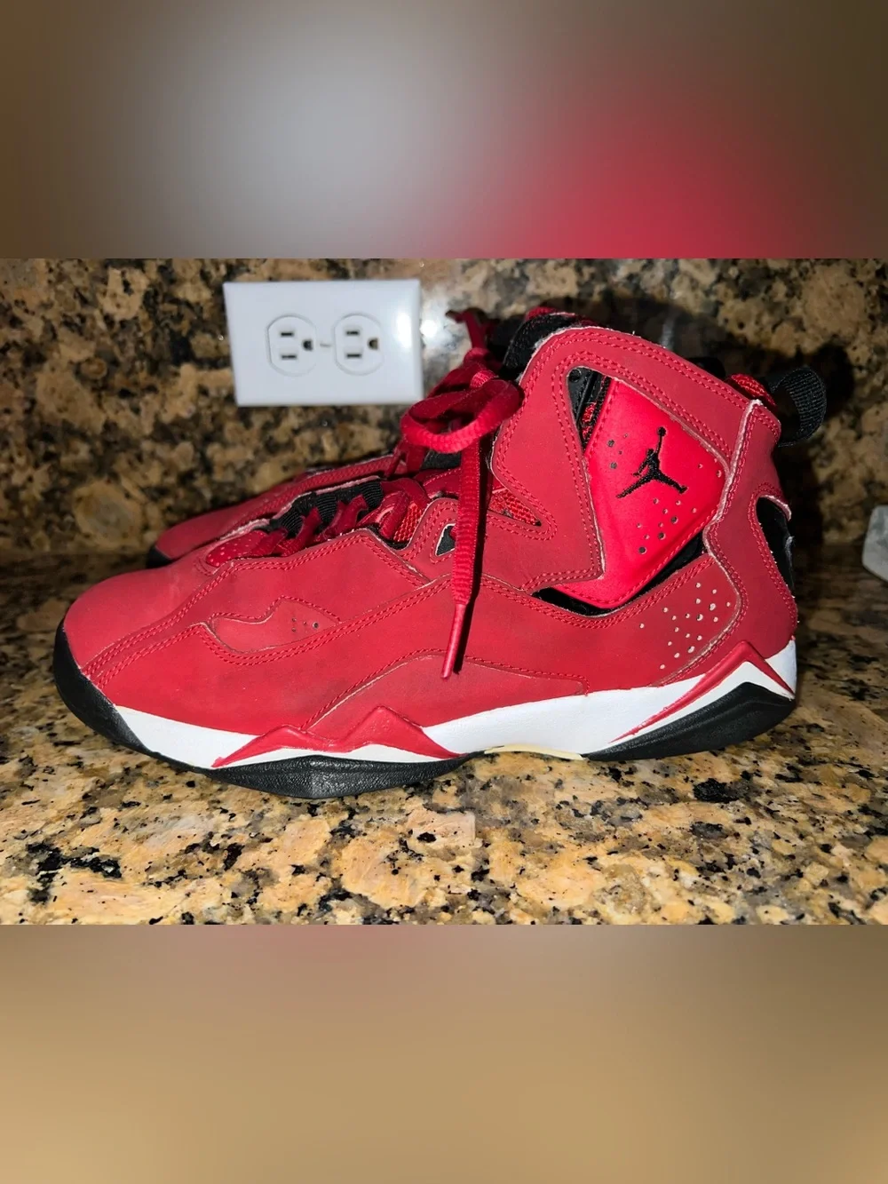 Jordan Kids' Red and Black High-Top Sneakers